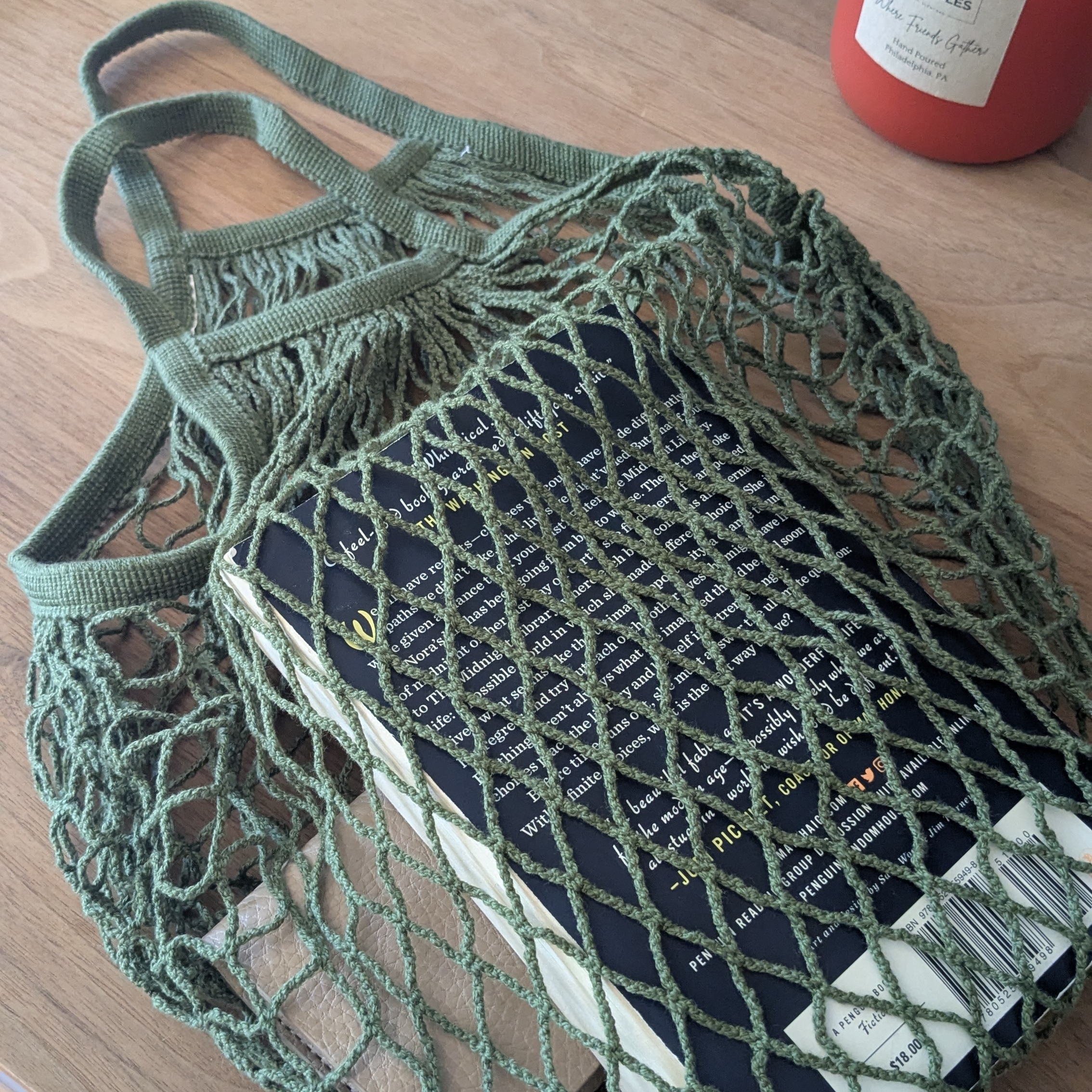 Green Mesh Tote Bag
